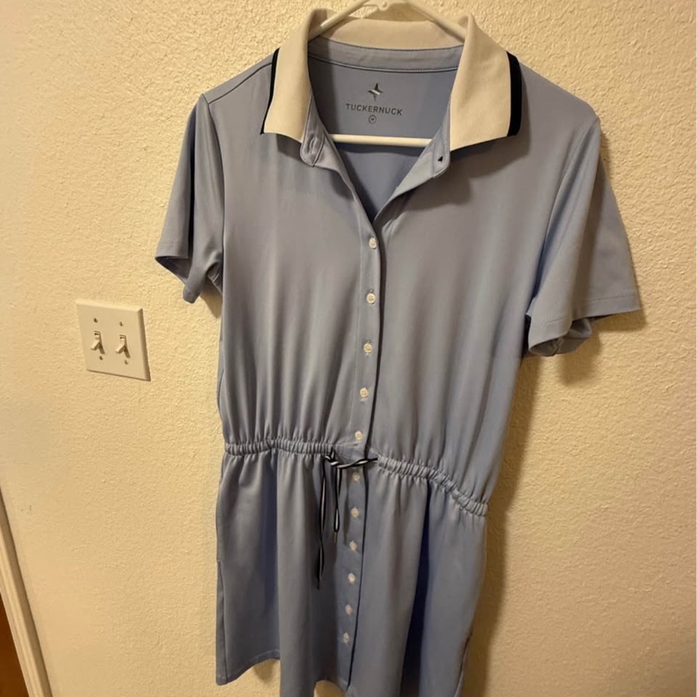 Tuckernuck Blue Mini Dress with White Collar